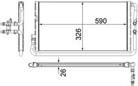Thumbnail - Lage temperatuurkoeler, intercooler - CR1044000P - MAHLE