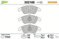 Bremsbelagsatz, Scheibenbremse