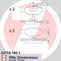 Bremsbelagsatz, Scheibenbremse