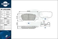 комплект спирачно феродо, дискови спирачки