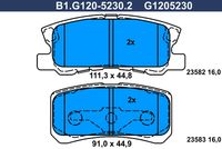 Комплект спирачно феродо, дискови спирачки B1.G120-5230.2 GALFER