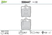 Set placute frana,frana disc VALEO, Cod: 598447