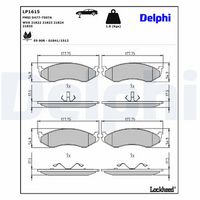 Set placute frana DELPHI, Cod: LP1615