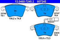 Bremsbelagsatz, Scheibenbremse