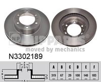 Disc frana NIPPARTS, Cod: N3302189