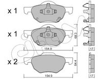 Set placute frana,frana disc CIFAM, Cod: 822-730-0