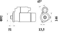 Thumbnail - Startmotor / starter - MS929 - MAHLE