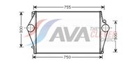 Radiator intercooler AVA Clever Choice, Cod: VOA4136