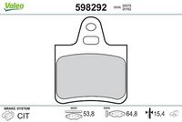 Set placute frana,frana disc VALEO, Cod: 598292