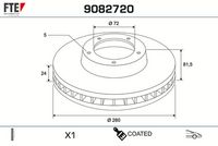Disc frana FTE, Cod: 9082720
