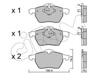 комплект спирачно феродо, дискови спирачки