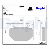 комплект спирачно феродо, дискови спирачки