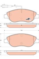 комплект спирачно феродо, дискови спирачки