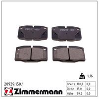 Set placute frana ZIMMERMANN, Cod: 20939.150.1