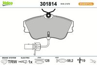 Bremsbelagsatz, Scheibenbremse