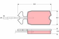 комплект спирачно феродо, дискови спирачки