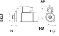 Thumbnail - Startmotor / starter - MS973 - MAHLE