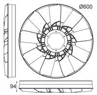 Thumbnail - Koelventilatorwiel - CFW52000P - MAHLE