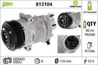 Compresor clima aer conditionat VALEO, Cod: 813104