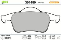 Set placute frana VALEO, Cod: 301480