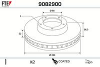 Disc frana FTE, Cod: 9082900