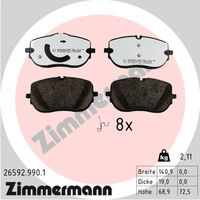 Bremsbelagsatz, Scheibenbremse