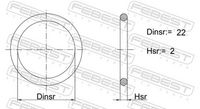 Inel etansare, injector FEBEST, Cod: 19400-005