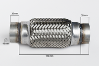 Teava flexibila, esapament ASAM AUTOMOTIVE, Cod: 33737