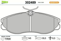 Bremsbelagsatz, Scheibenbremse