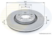 Disc frana COMLINE, Cod: ADC1408V