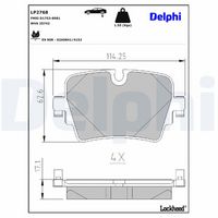 Комплект спирачно феродо, дискови спирачки LP2768 DELPHI