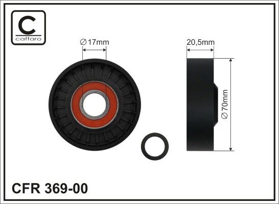 Tensioner Pulley, V-ribbed belt 369-00