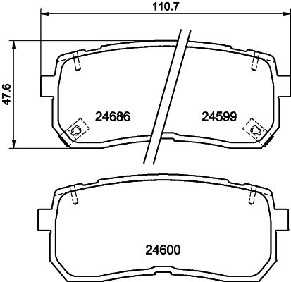 Brake Pad Set, disc brake 8DB 355 013-551