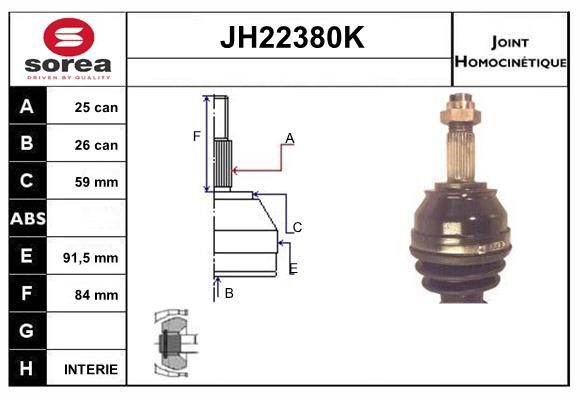 KIT CV JOINT AVEC KR129 - LYBRA JTD