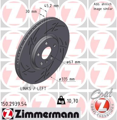 150.2939.54 ZIMMERMANN BLACK Z féktárcsa