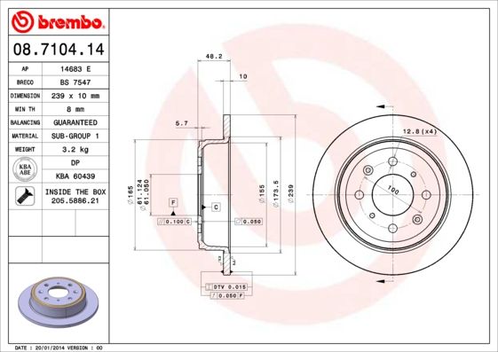 Brake Disc 08.7104.14