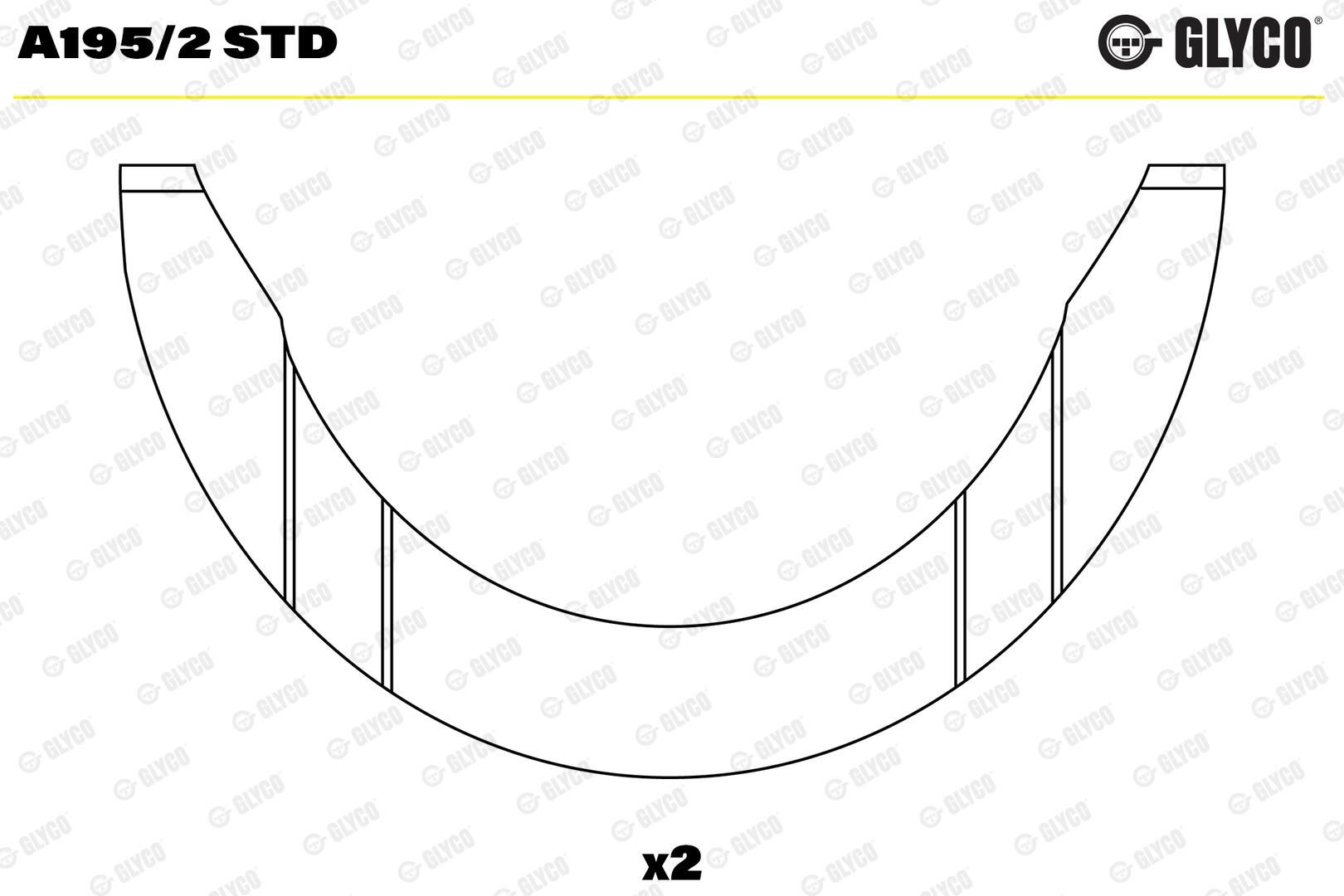 GLYCO A195/2 STD - Distanzscheibe, Kurbelwelle