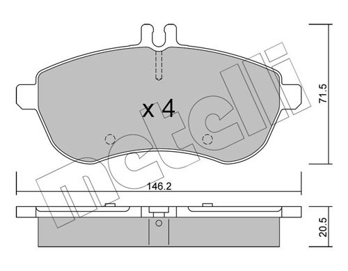 Brake Pad Set, disc brake 22-0665-0