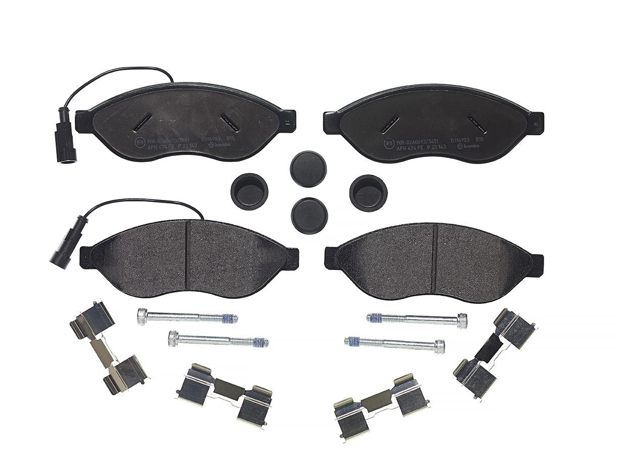 BREMBO P 23 143 - Bremsbelagsatz, Scheibenbremse PRIME LINE