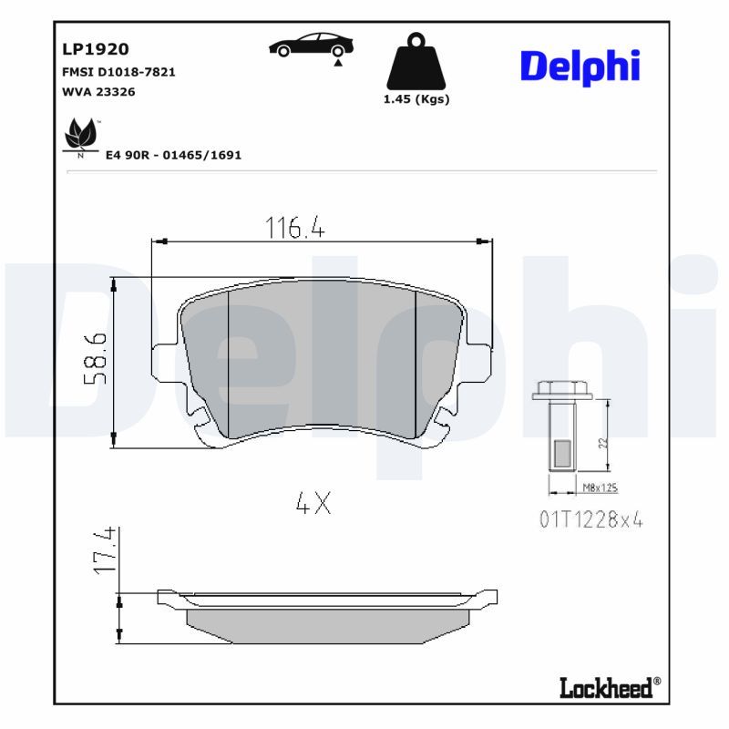 Bremsbelagsatz, Scheibenbremse Bremsbelagsatz, Scheibenbremse