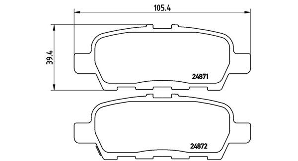 Bremsbelagsatz, Scheibenbremse