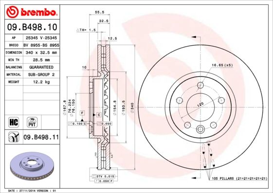 Brake Disc 09.B498.11