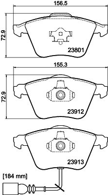 Brake Pad Set, disc brake 8DB 355 010-351