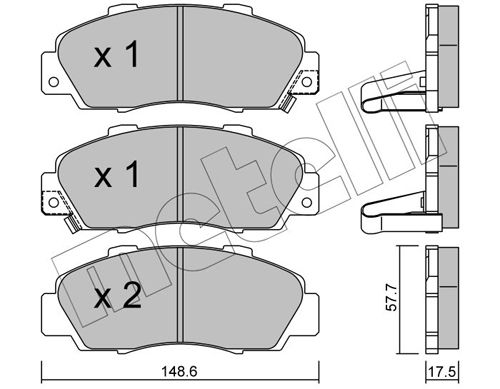 Brake Pad Set, disc brake 22-0298-0