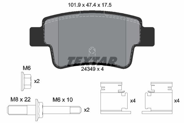 Brake Pad Set, disc brake 2434903