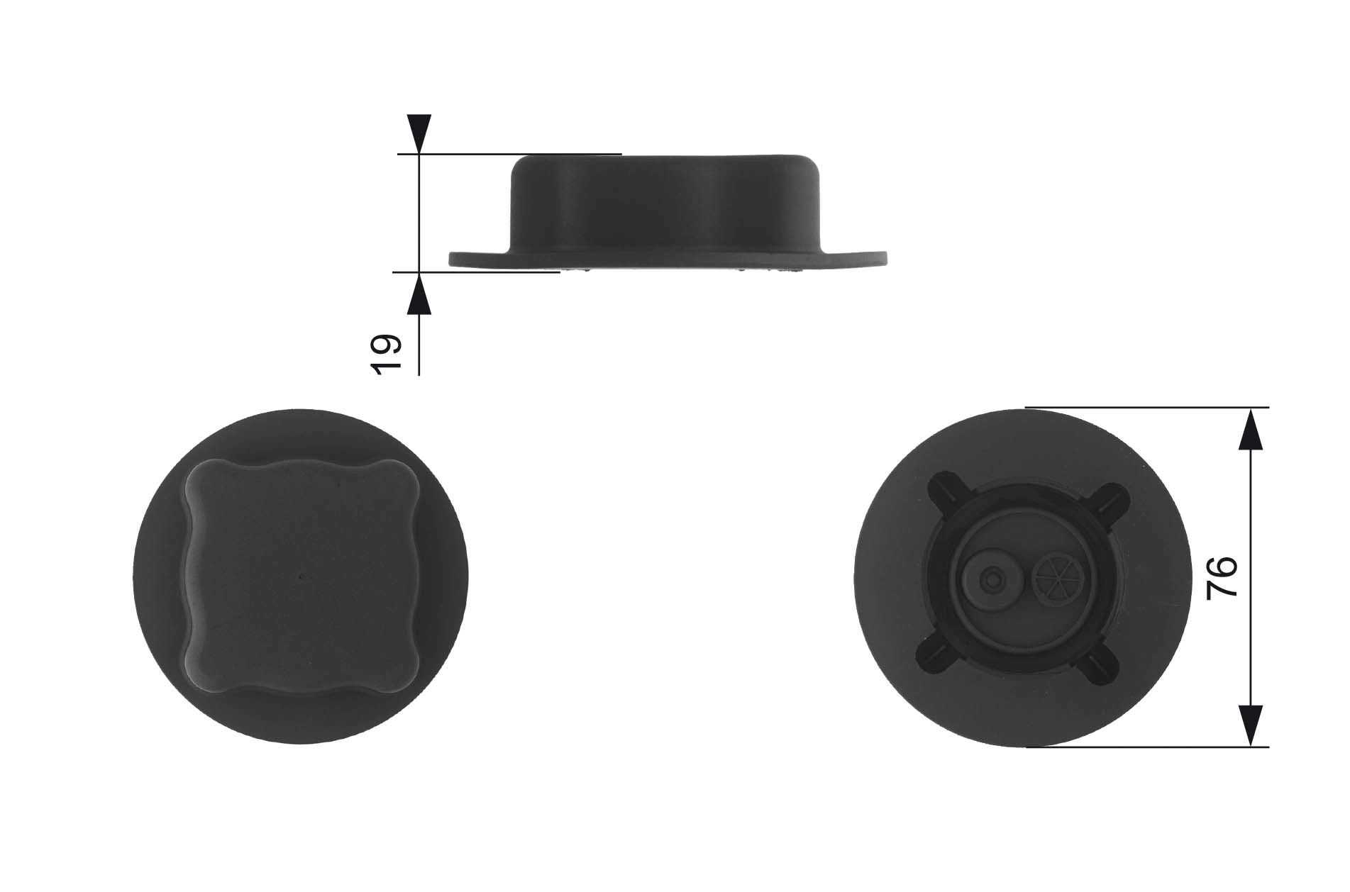 Verschlussdeckel, Kühlmittelbehälter