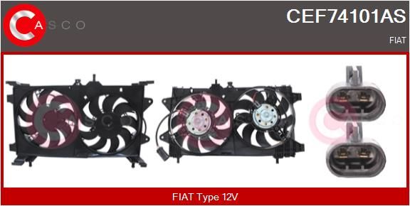 CEF74101AS CASCO Brand New HQ villanymotor, hűtőventilátor