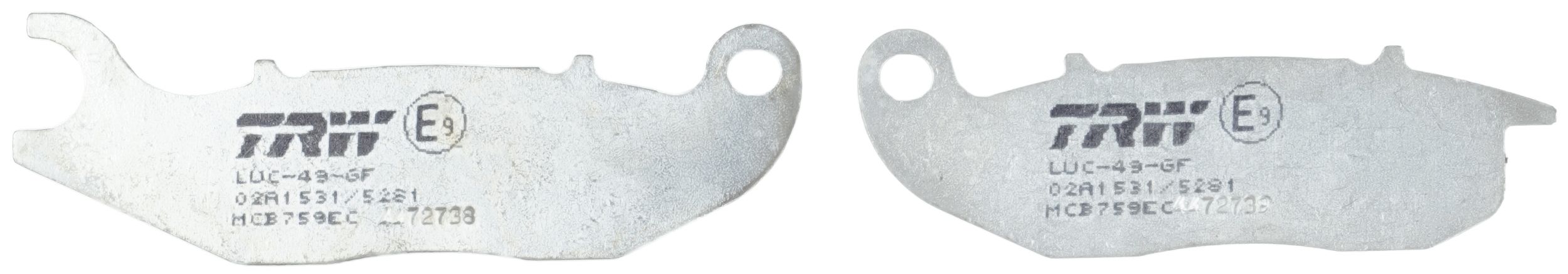 Bremsbelagsatz, Scheibenbremse