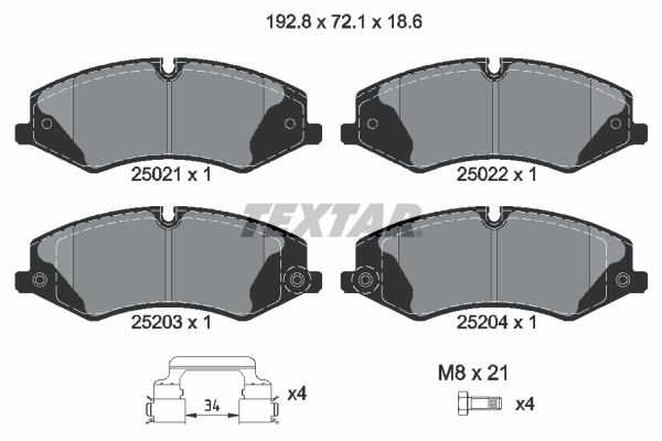 Brake Pad Set, disc brake 2502201