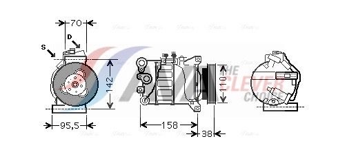 AVA QUALITY COOLING VOAK143 - Kompressor, Klimaanlage